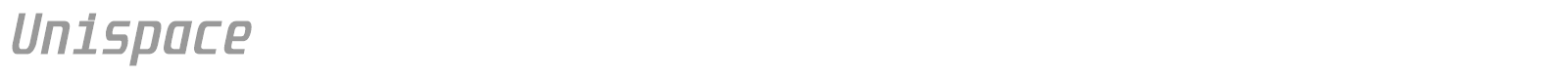Unispace font preview